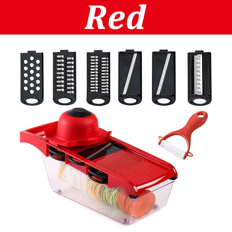 Multifunctional Vegetable Cutter Home Kitchen Red