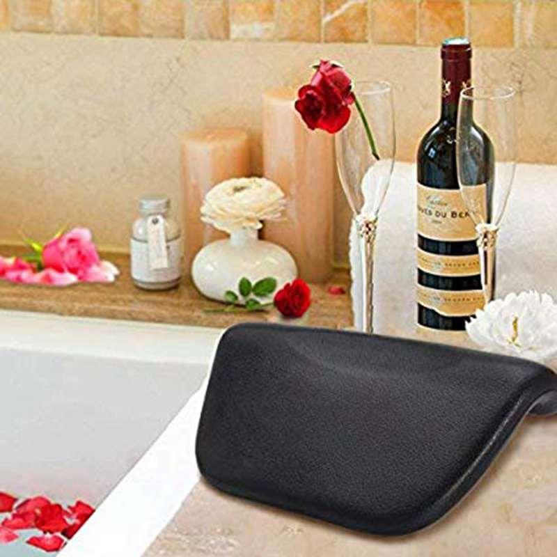 Spa Bath Pillow, PU Bath Cushion With Non-Slip Suction Cups