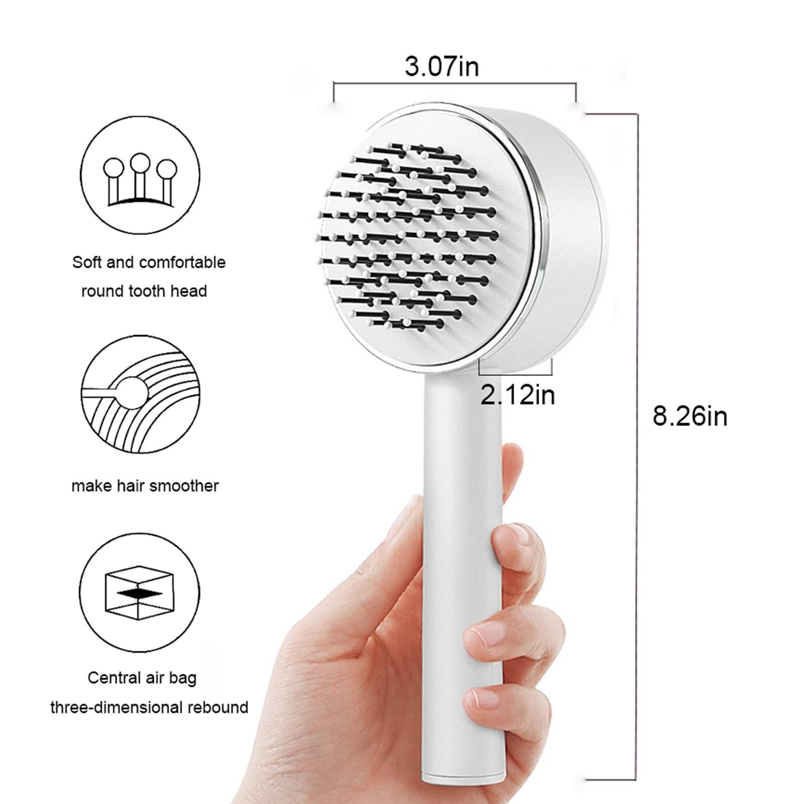 Anti-Static Self-cleaning Hair Brush