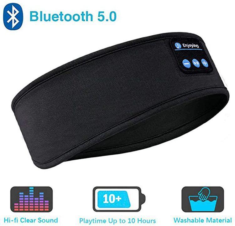 Wireless Bluetooth Sleeping Headphones Headband Black