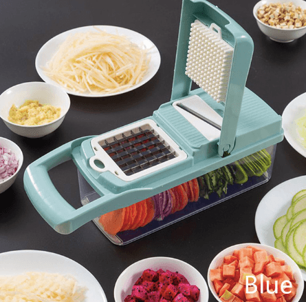 Multifunctional Vegetable Cutter Home Kitchen Blue