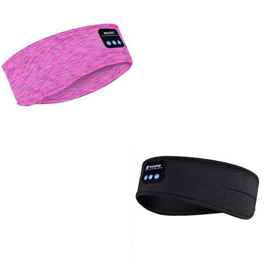 Wireless Bluetooth Sleeping Headphones Headband Rose red and black