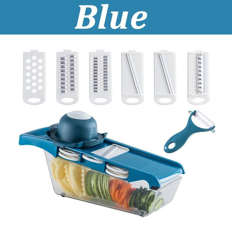 Multifunctional Vegetable Cutter Home Kitchen Blue A