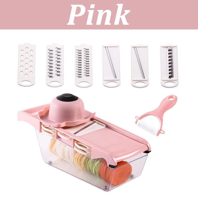 Multifunctional Vegetable Cutter Home Kitchen Pink