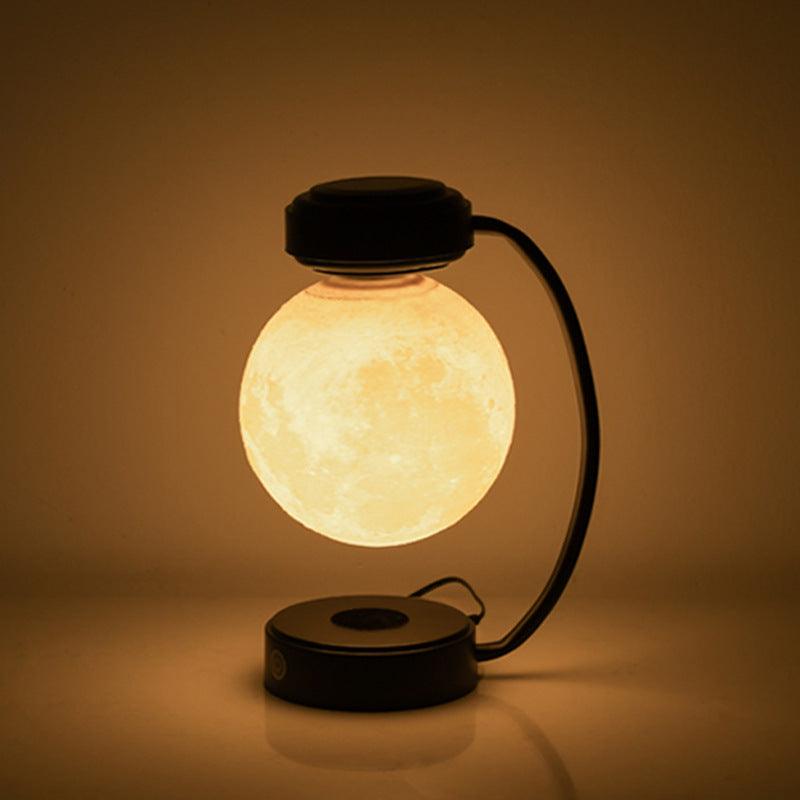 LED Moon Night Light Wireless Magnetic Levitating Black