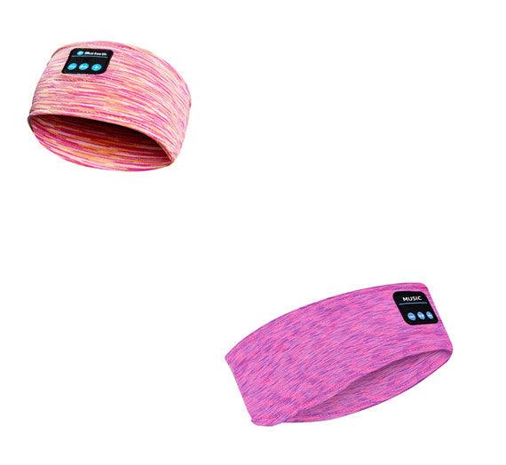 Wireless Bluetooth Sleeping Headphones Headband Rose red and pink