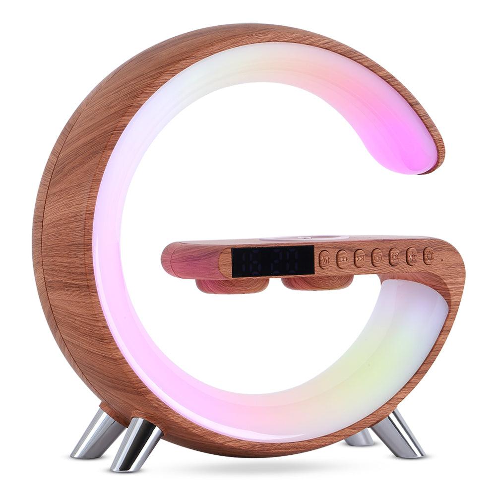 Intelligent G Shaped LED Lamp Bluetooth Speake Wood color