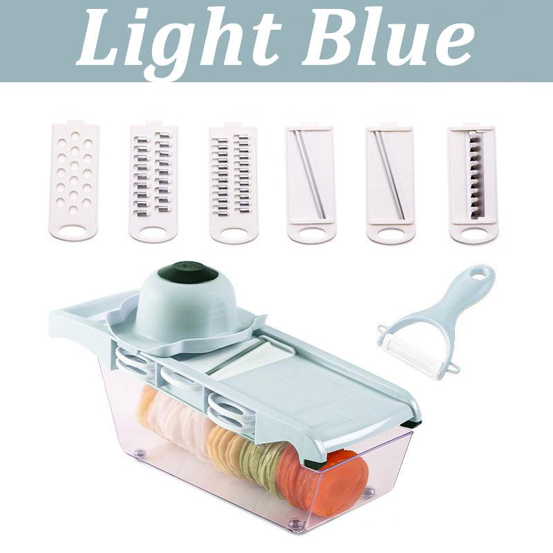 Multifunctional Vegetable Cutter Home Kitchen Light blue