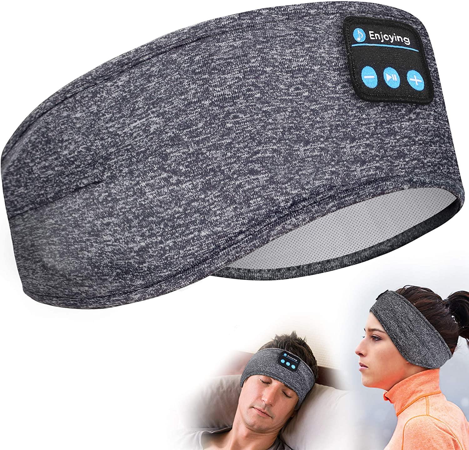 Wireless Bluetooth Sleeping Headphones Headband Grey A