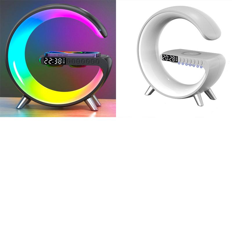 Intelligent G Shaped LED Lamp Bluetooth Speake Black and White US