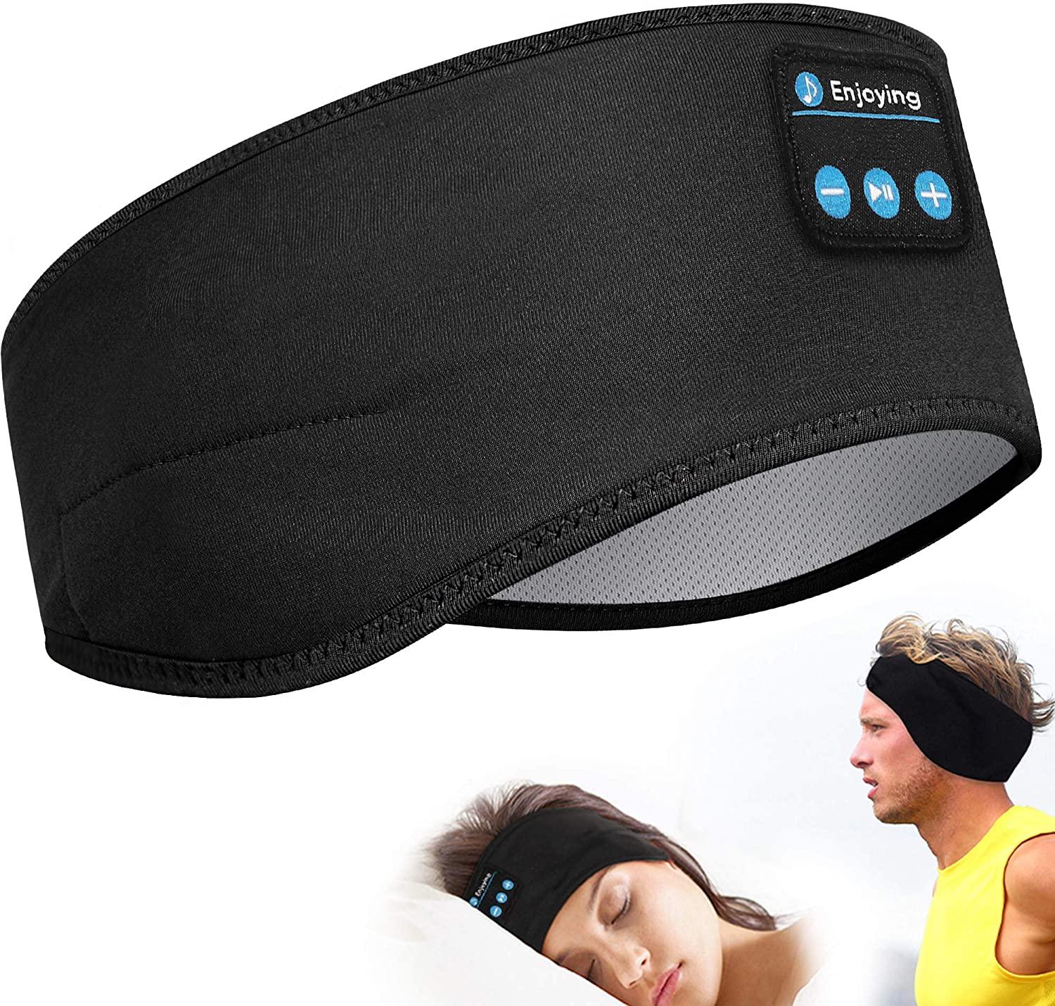 Wireless Bluetooth Sleeping Headphones Headband Black A