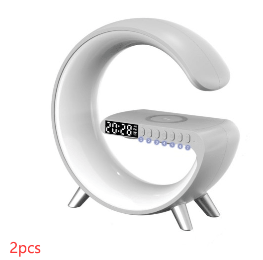 Intelligent G Shaped LED Lamp Bluetooth Speake White 2pcs