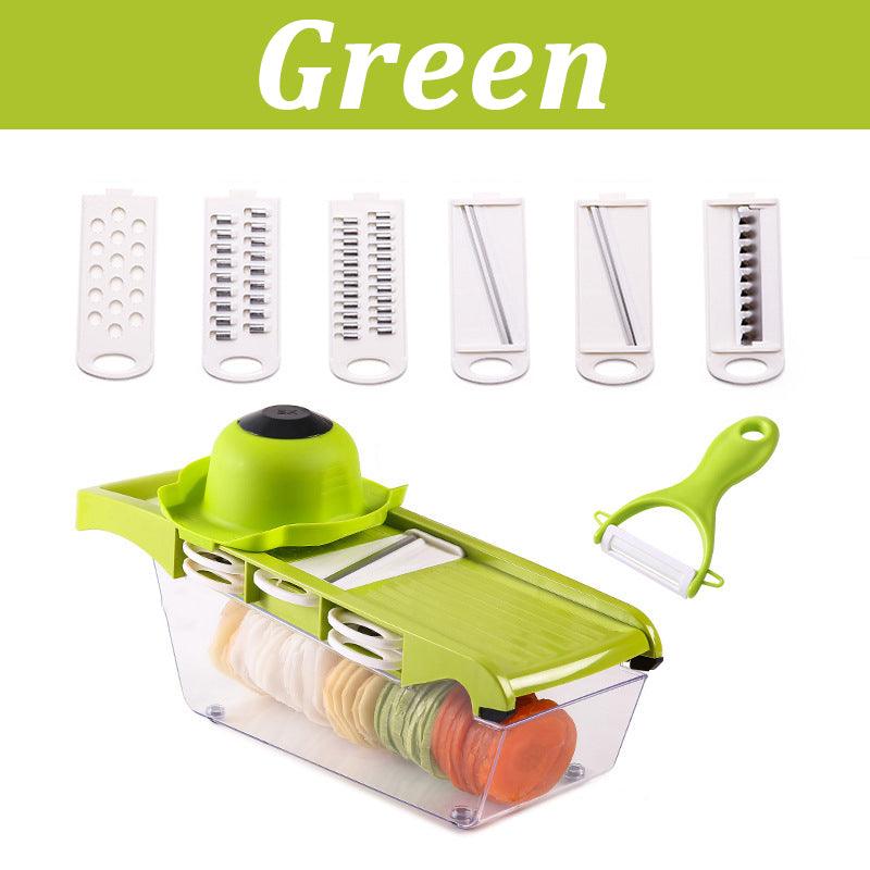 Multifunctional Vegetable Cutter Home Kitchen Green