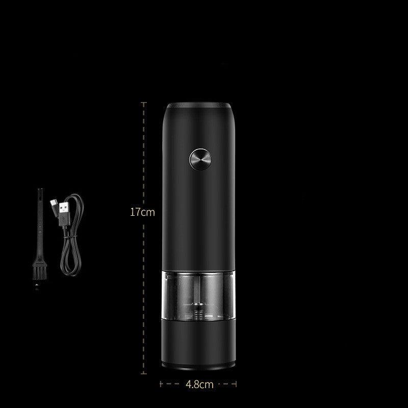 Rechargeable Electric Pepper And Salt Grinder Set Black USB